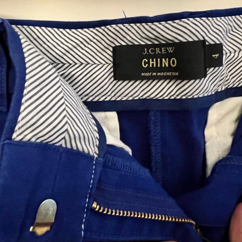J.Crew Chino blue shorts size 4 - Picture 4 of 5